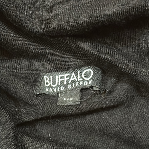 Buffalo David Bitton Cold Shoulder Cowl Neck Knit Sweater - Picture 3 of 6